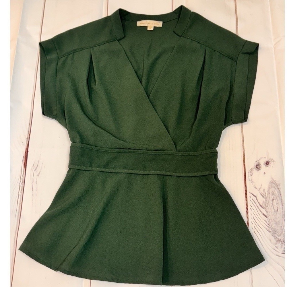 Woman's Monteau‎ Los Angeles Forest Green Blouse / Size Medium